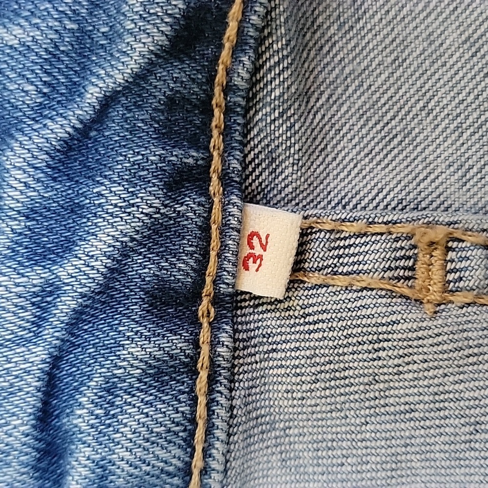 Limited Edition Levi's 721 Blue Jeans with Floral Poppy Embroidery Size 32 EUC - Picture 5 of 16